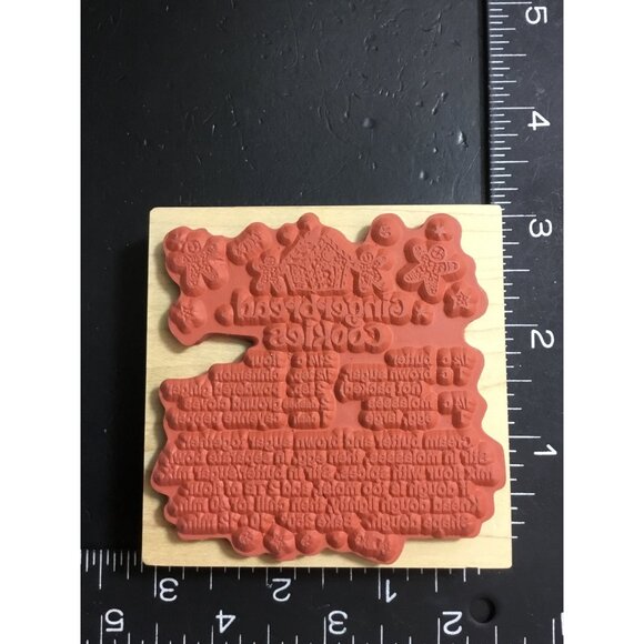 PSX Gingerbread Cookie Recipe Rubber Stamp G-1151, 1993 - Picture 2 of 3